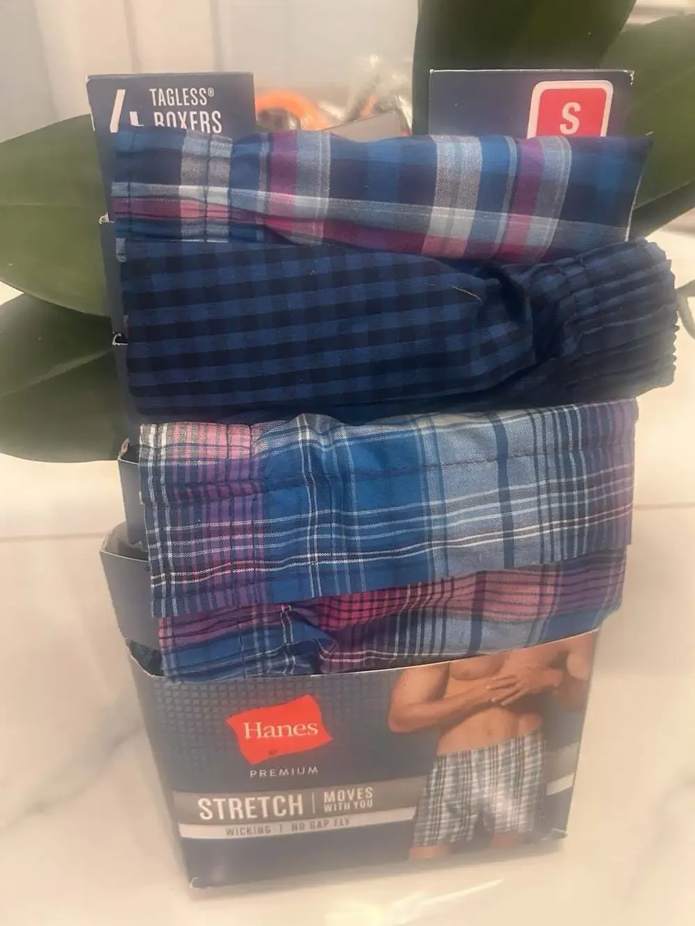 🐻 Hanes Premium Men's Stretch Woven Boxer Shorts-Size S-NWT ‼️3 Pcs